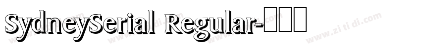 SydneySerial Regular字体转换